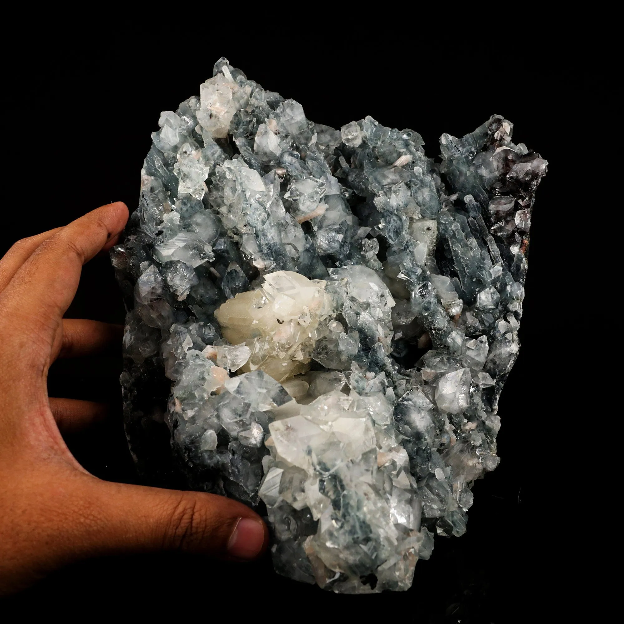 Calcite with Apophyllite Self Standing Natural Mineral Specimen - image 4