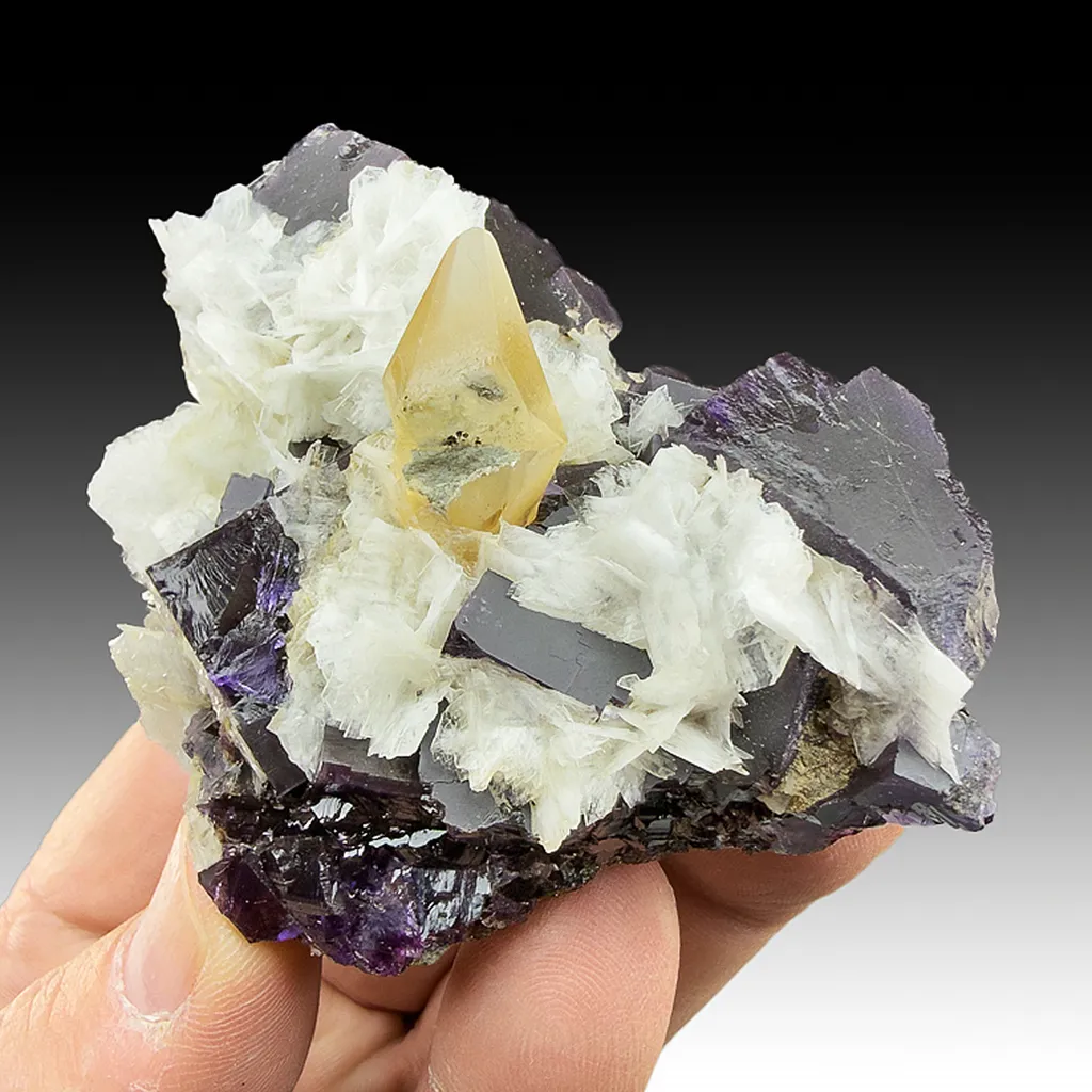 Calcite with Barite, Fluorite image