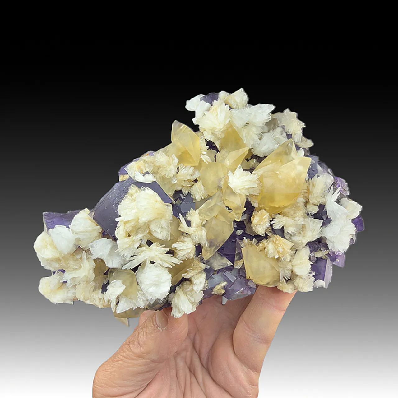 Calcite with Barite, Fluorite - image 1