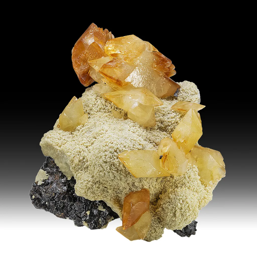 Calcite with Barite, Sphalerite image