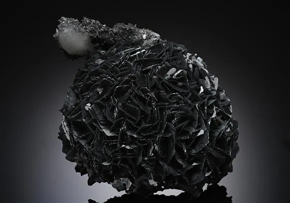 Calcite with Boulangerite inclusions Quartz and Tetrahedrite - image 1