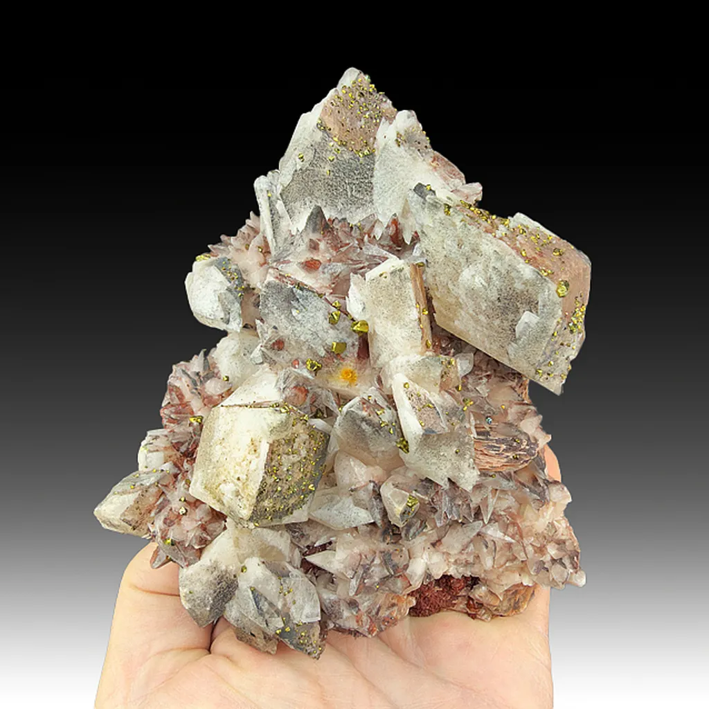 Calcite with Chalcopyrite, Barite, Hematite image
