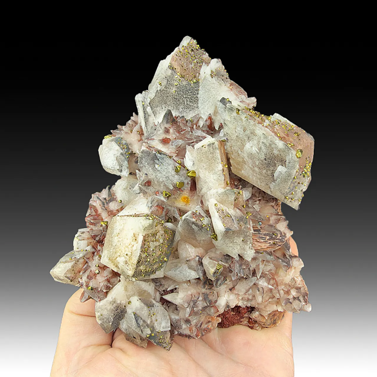Calcite with Chalcopyrite, Barite, Hematite - image 1
