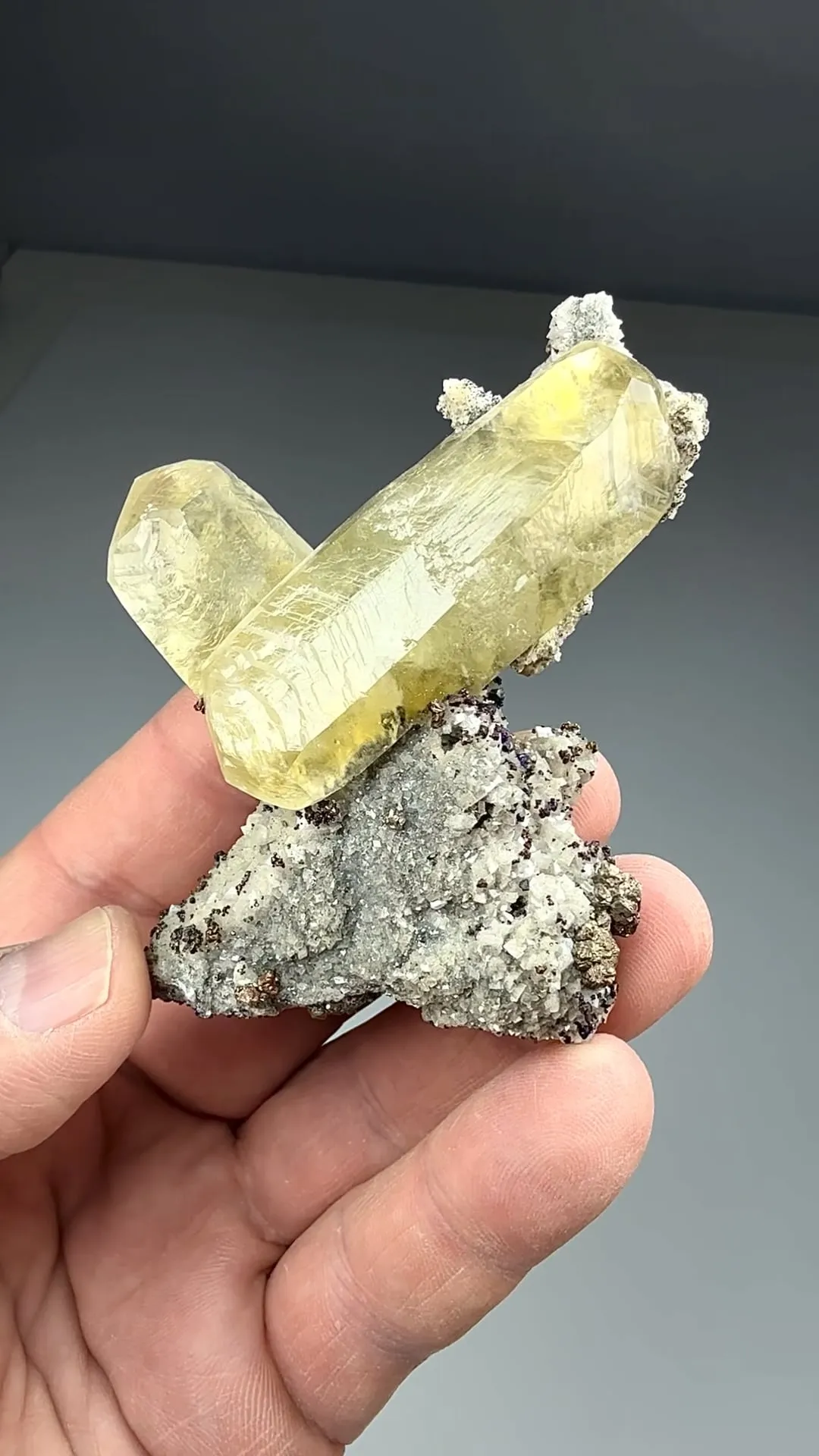 Calcite with Chalcopyrite, Dolomite, Pyrite (1369) - image 2