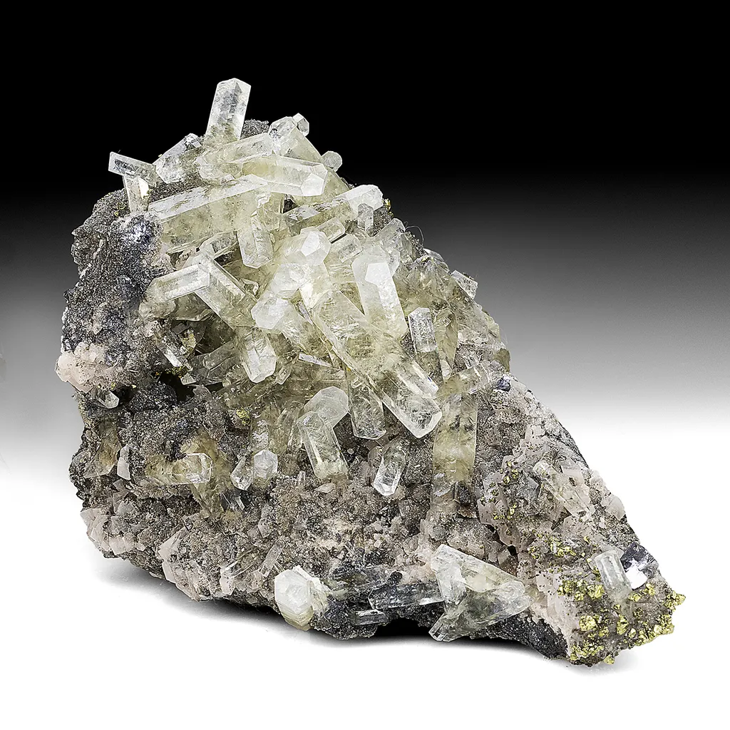 Calcite with Chalcopyrite, Galena image