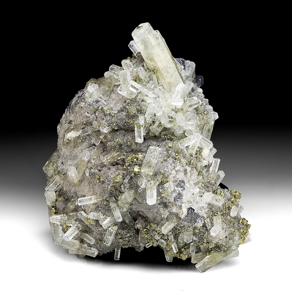 Calcite with Chalcopyrite, Galena image