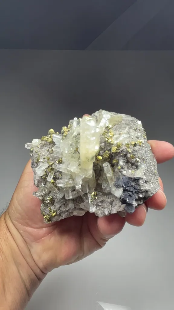 Calcite with Chalcopyrite, Galena - image 2