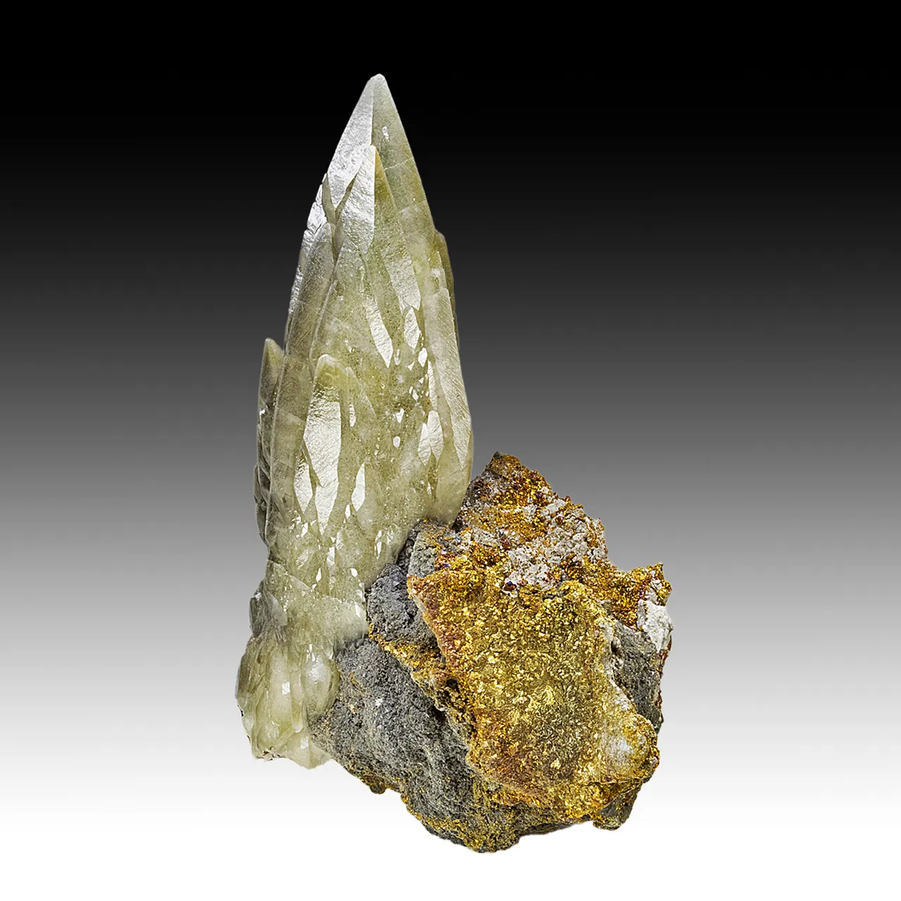 Calcite with Chalcopyrite, Galena - image 1
