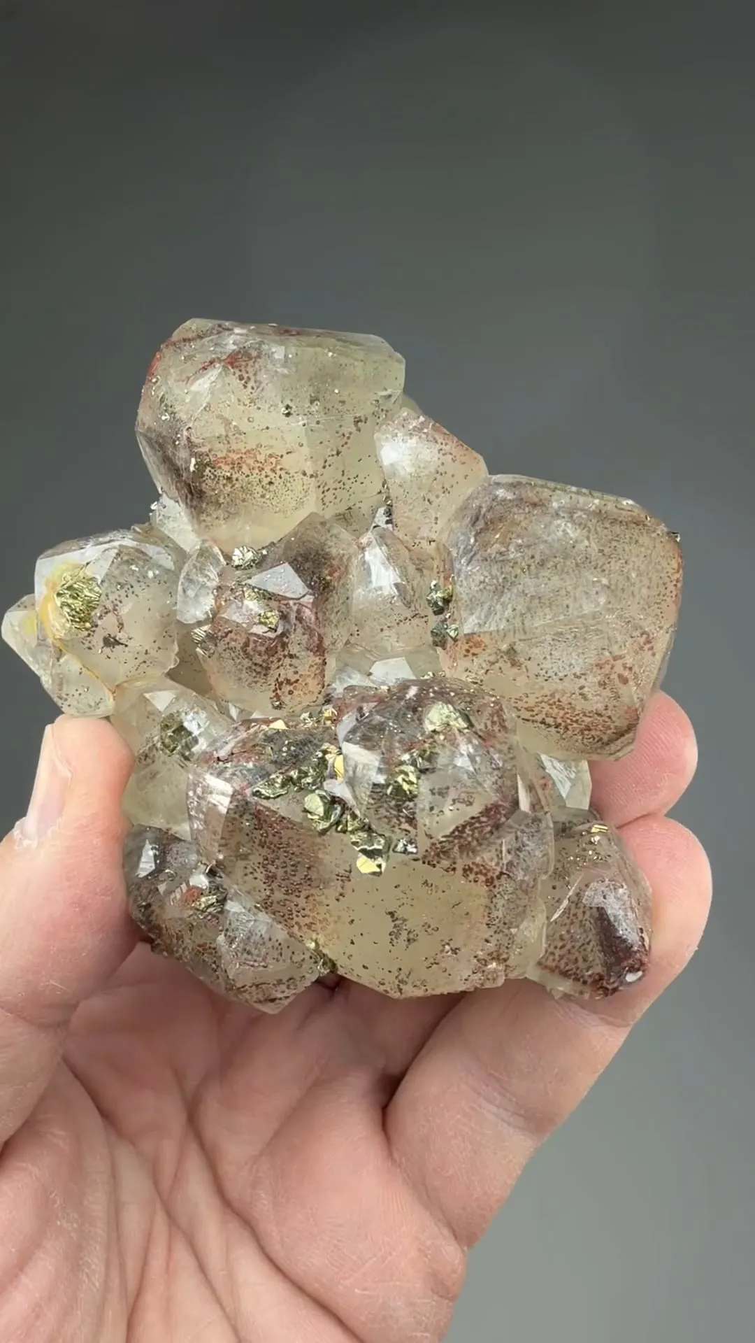 Calcite with Chalcopyrite, Hematite - image 2
