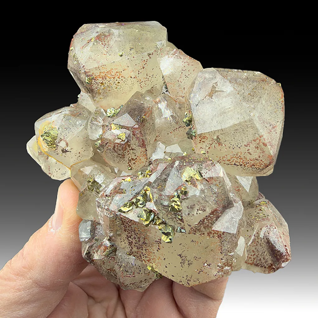 Calcite with Chalcopyrite, Hematite image
