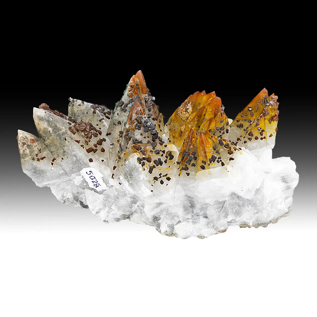 Calcite with Chalcopyrite, Malachite - image 1