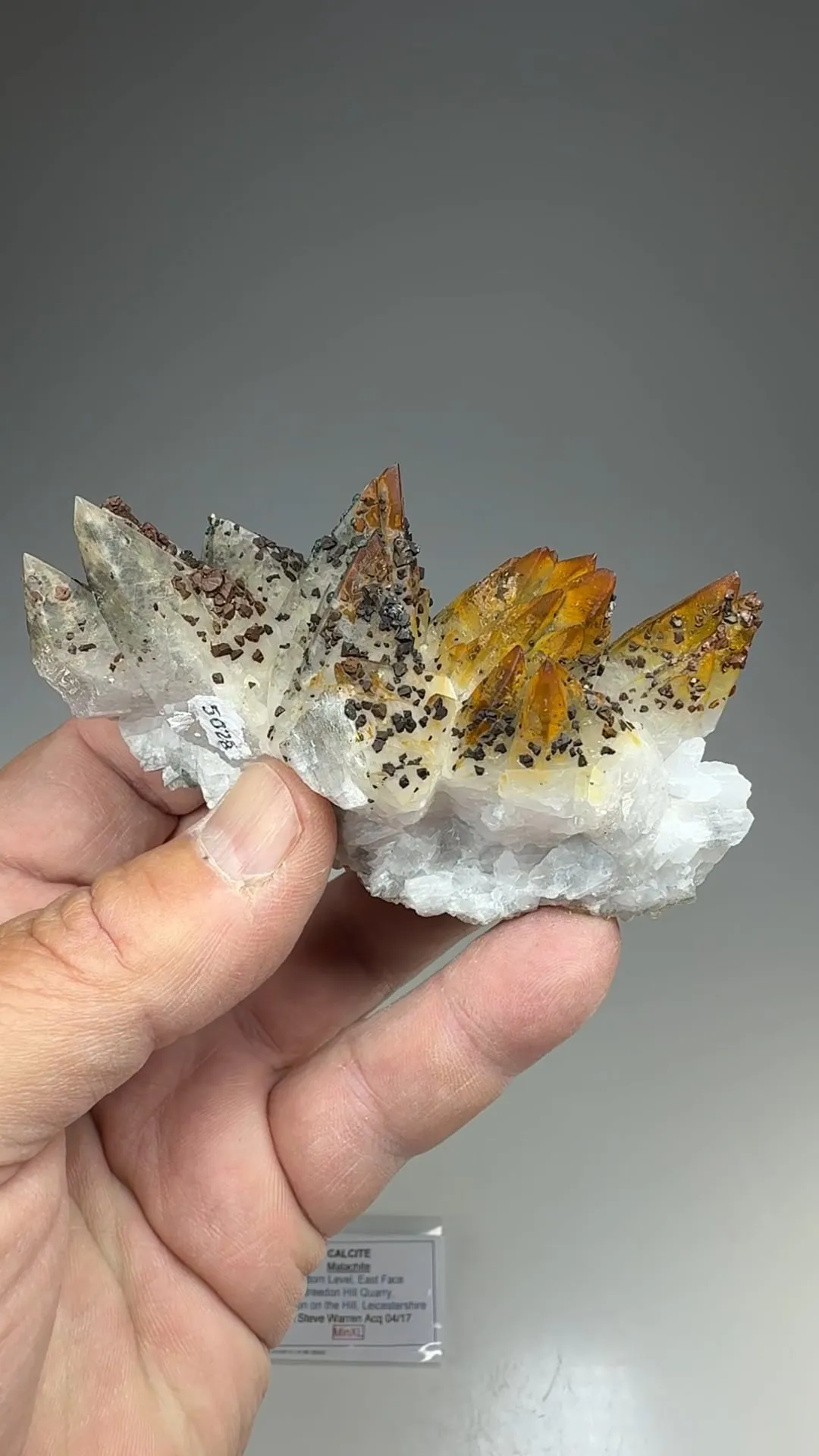 Calcite with Chalcopyrite, Malachite - image 2