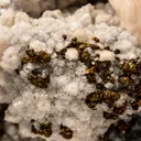 Calcite with Chalcopyrite on Quartz - image 3