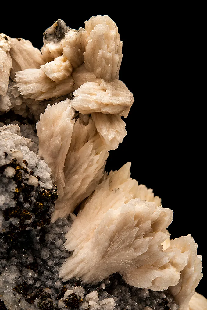 Calcite with Chalcopyrite on Quartz - image 2