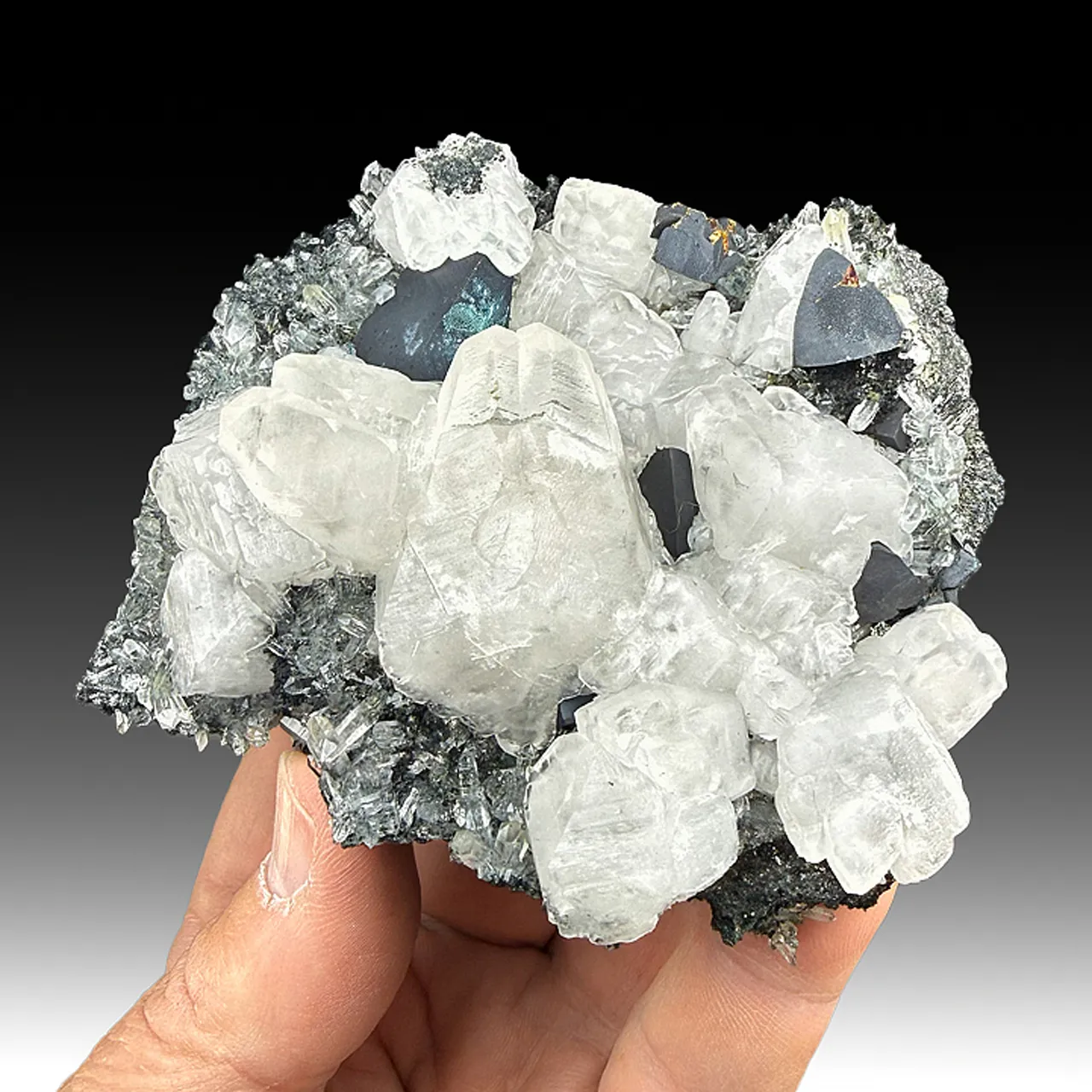 Calcite with Chalcopyrite, Quartz - image 1