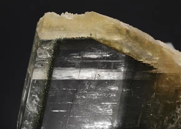 Calcite with Chalcopyrite Section image