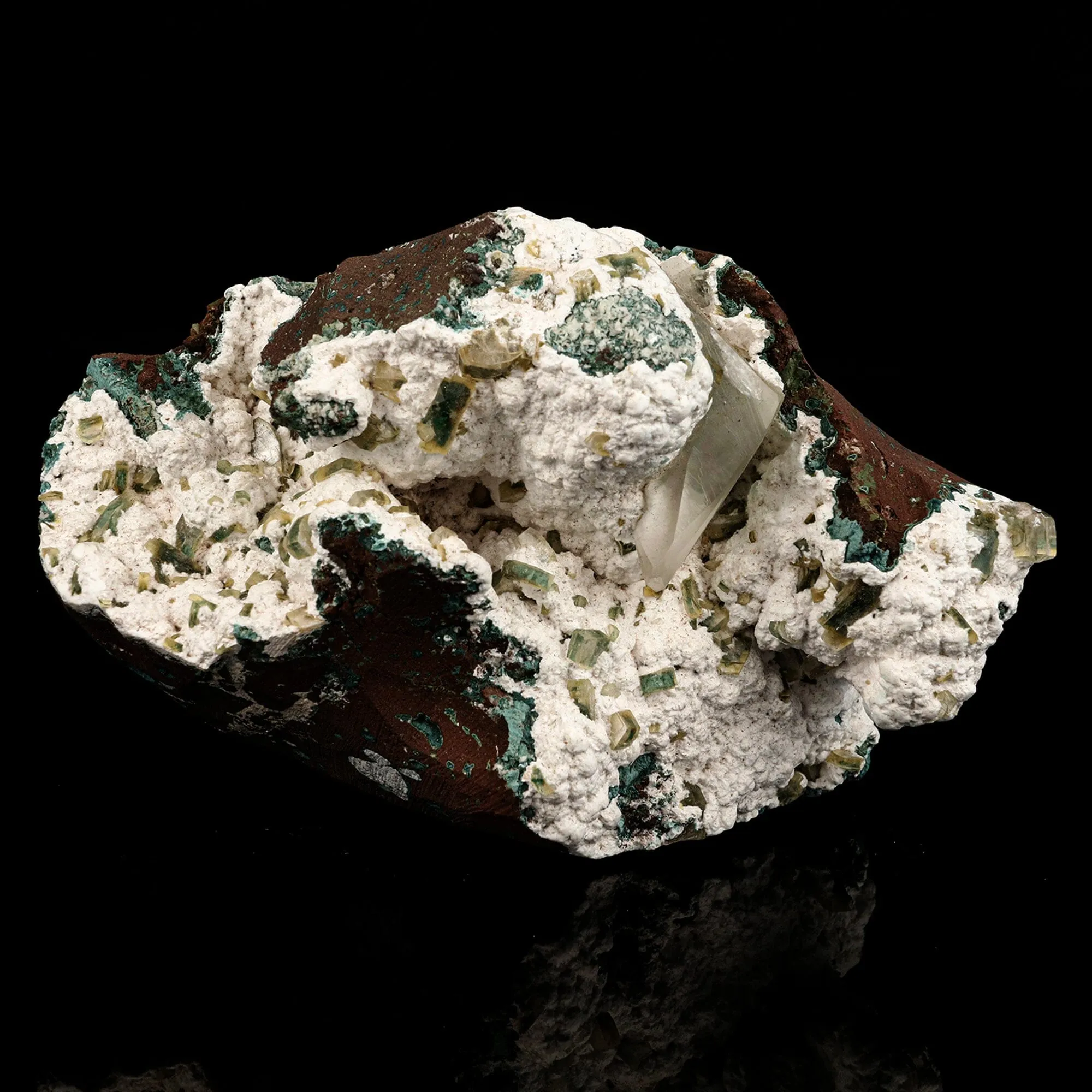 Calcite with Clinoptilolite on Mordenite Natural Mineral Specimen - image 4