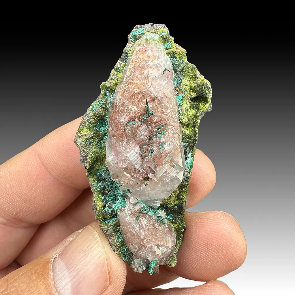 Calcite with Copper, Chrysocolla, Epidote image