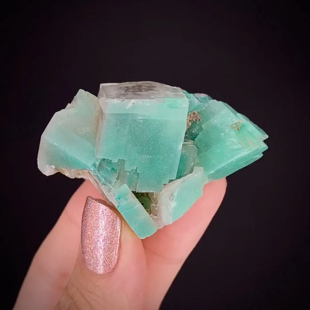 Calcite with Dioptase inclusions - image 1