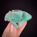 Calcite with Dioptase inclusions - image 1