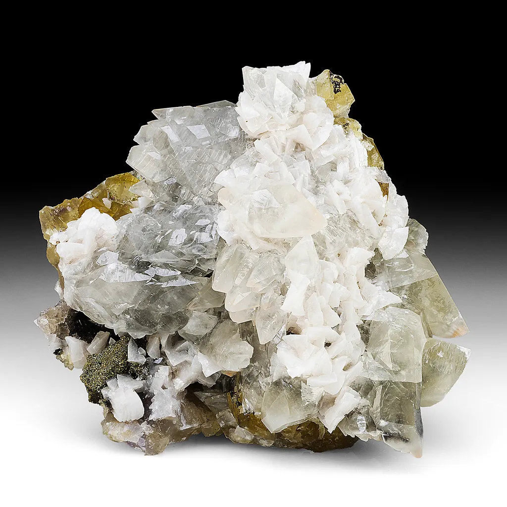 Calcite with Dolomite, Pyrite, Fluorite image