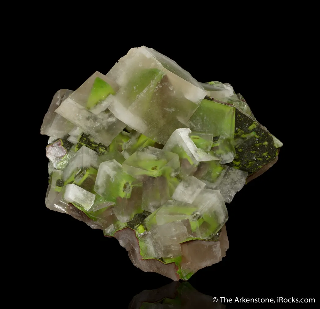 Calcite with Duftite & Hematite phantoms - image 5