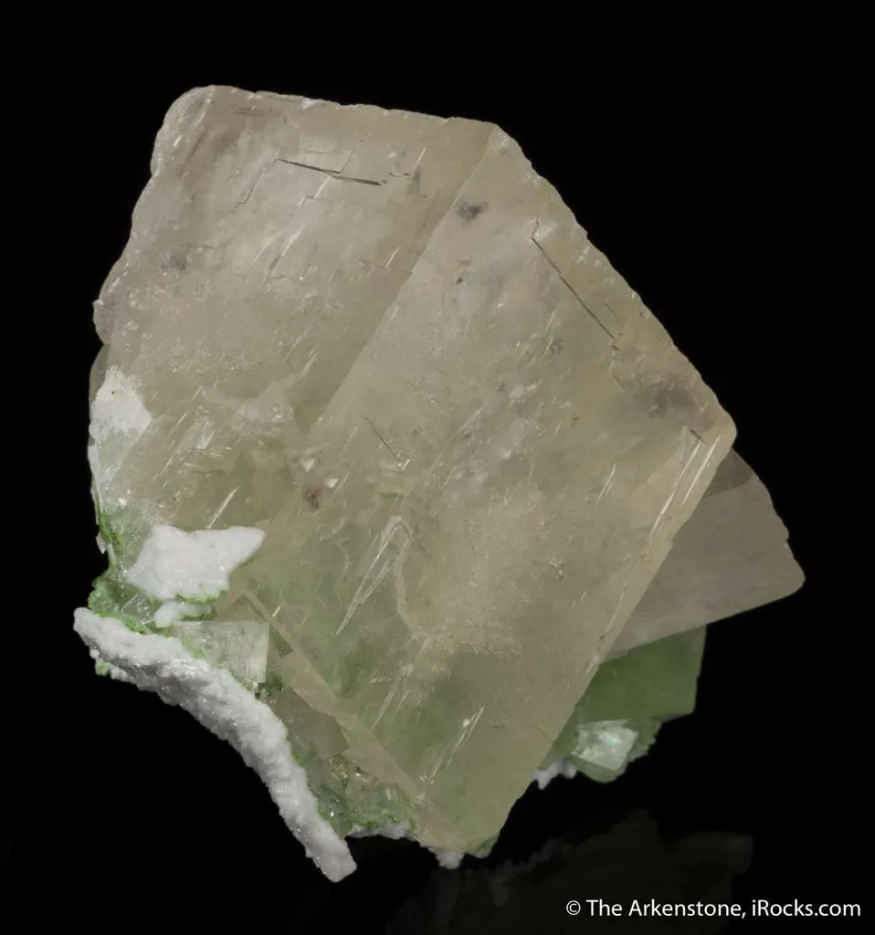 Calcite with Duftite on Dolomite cast - image 4