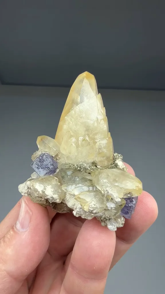 Calcite with Fluorite, Pyrite - image 2