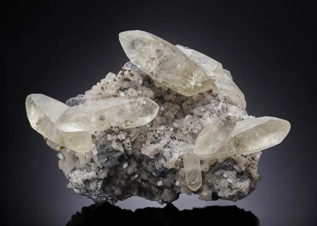 Calcite with Galena and Chalcopyrite image