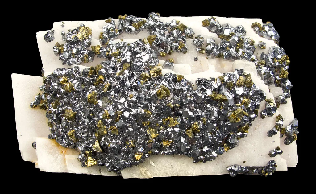 Calcite With Galena & Chalcopyrite image