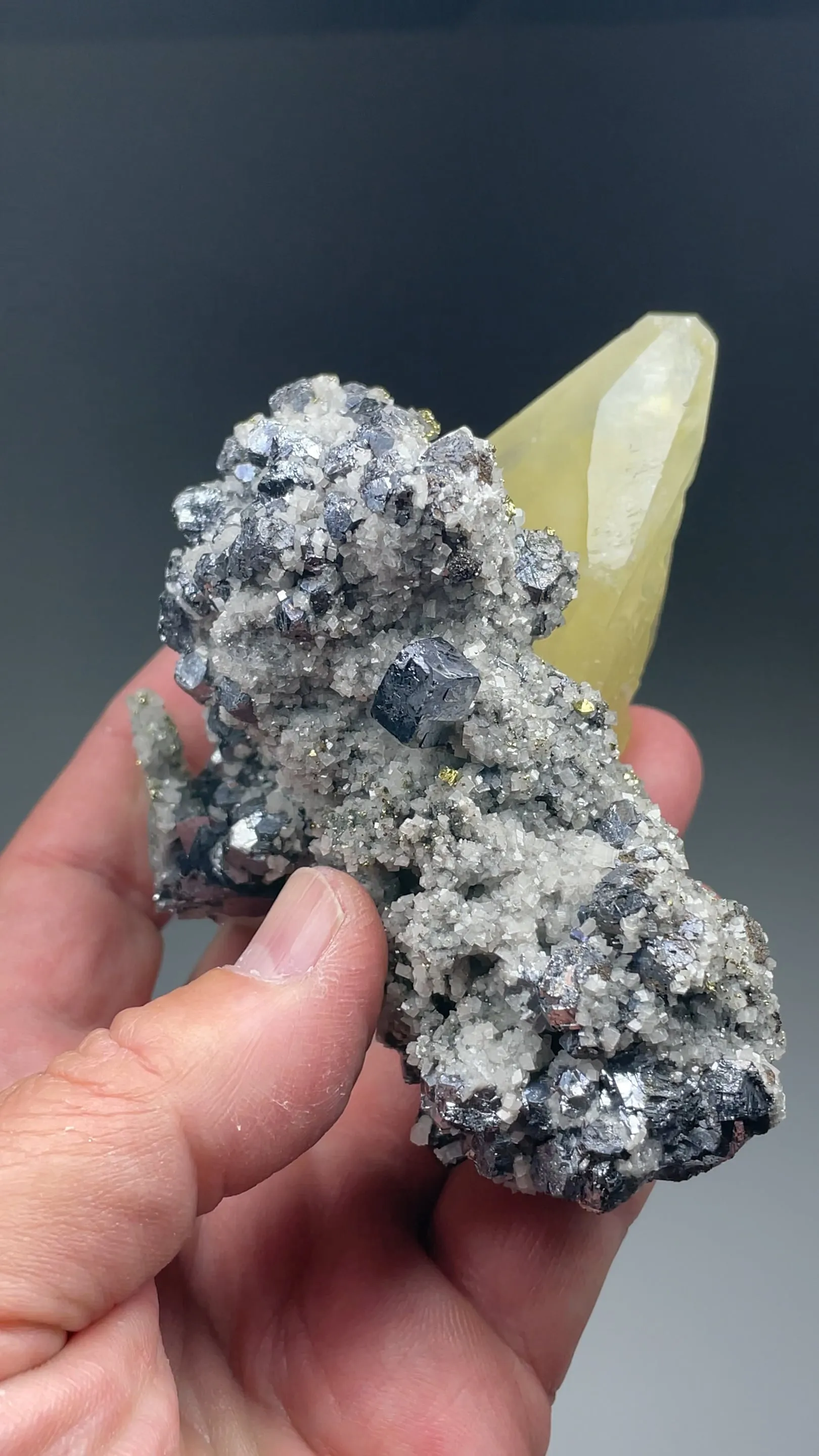 Calcite with Galena, Dolomite, Chalcopyrite - image 2