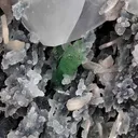 Calcite with Green Apophyllite with Stilbite (Excellent) Vug - image 2