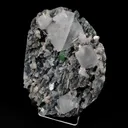 Calcite with Green Apophyllite with Stilbite (Excellent) Vug - image 5