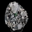 Calcite with Green Apophyllite with Stilbite (Excellent) Vug - image 1