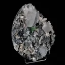 Calcite with Green Apophyllite with Stilbite (Excellent) Vug - image 4