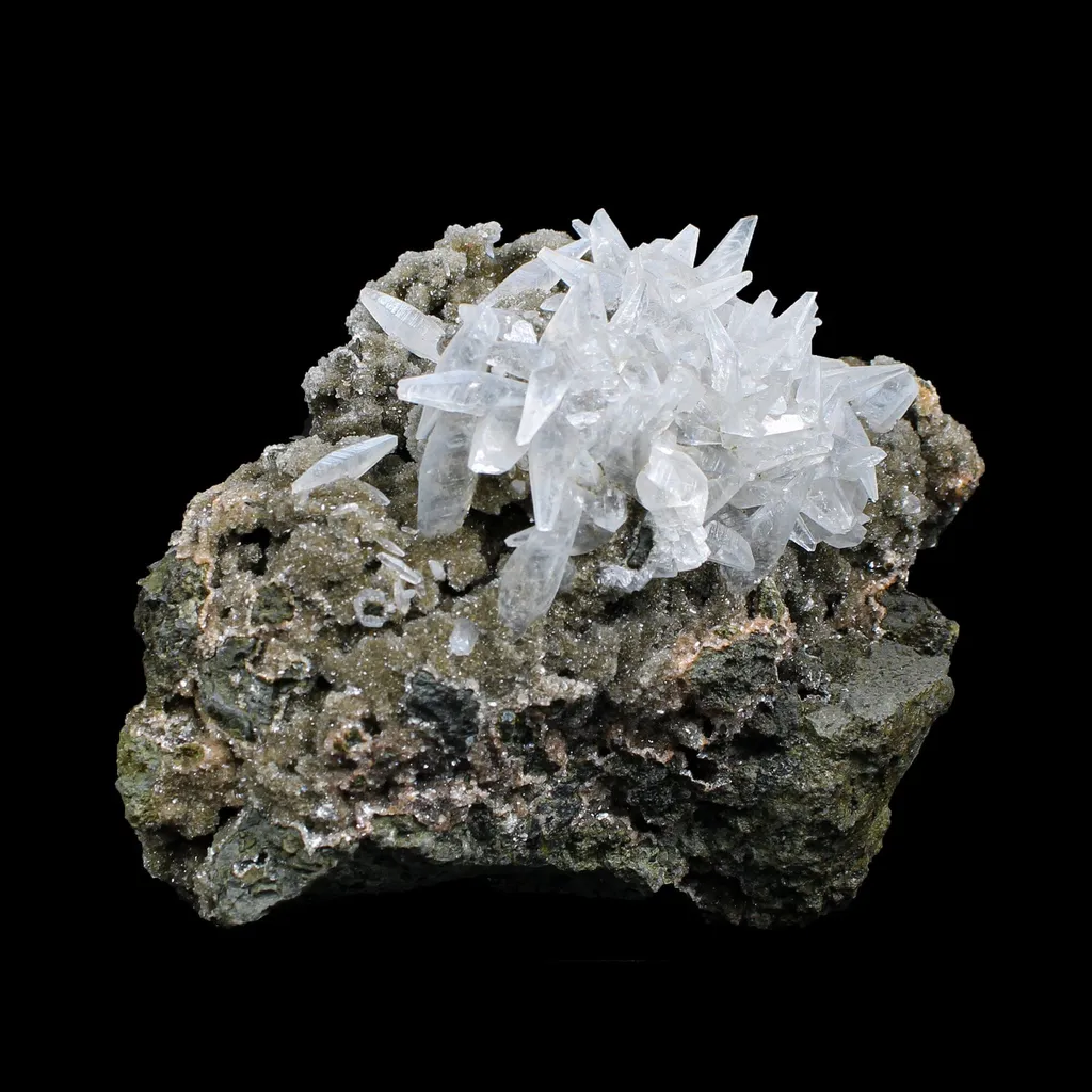 Calcite with Heulandite Natural Mineral Specimen