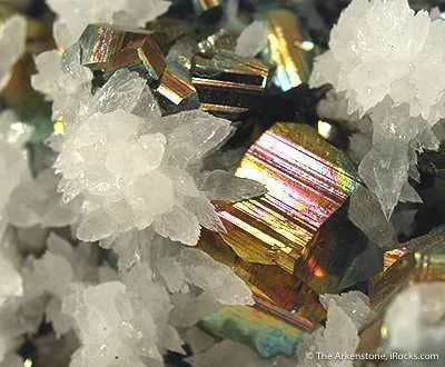 Calcite With Iridescent Pyrite - image 2