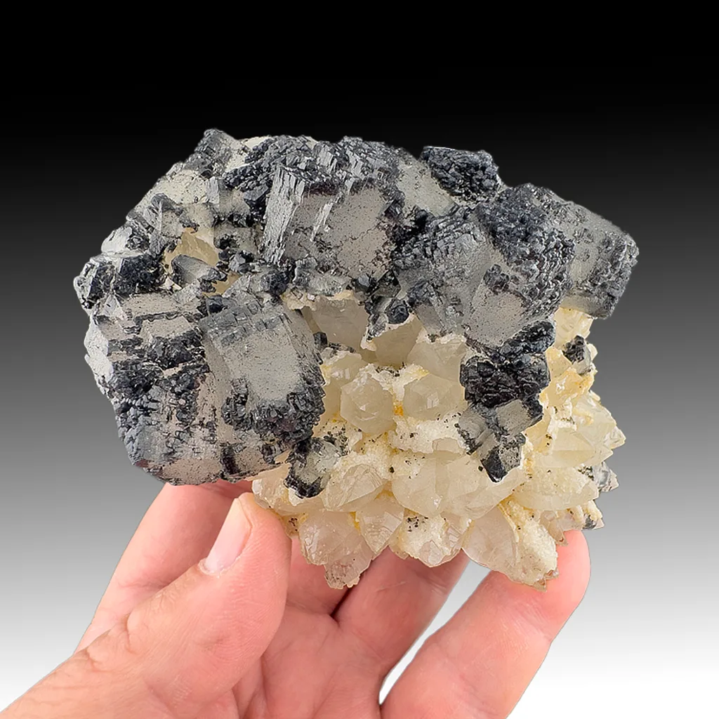 Calcite with Jamesonite, Quartz image