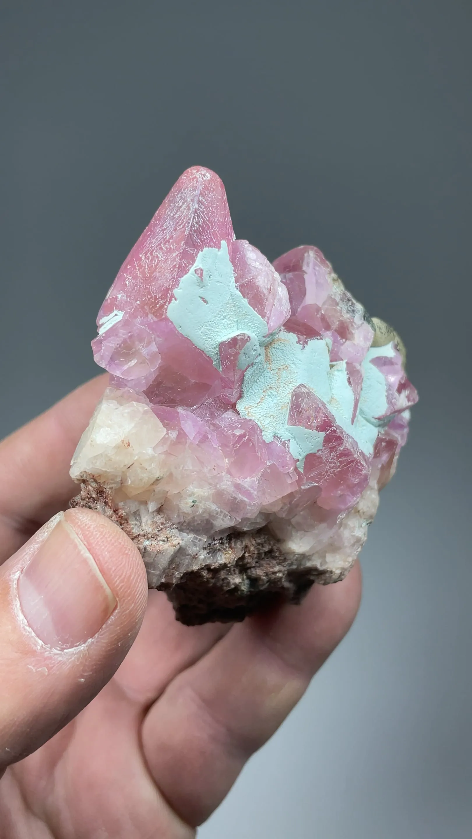 Calcite with Kolwezite, Plancheite - image 2