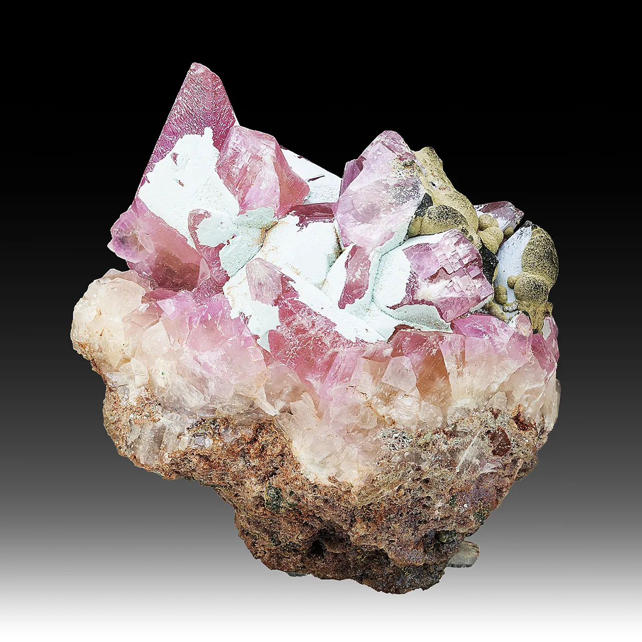 Calcite with Kolwezite, Plancheite - image 1