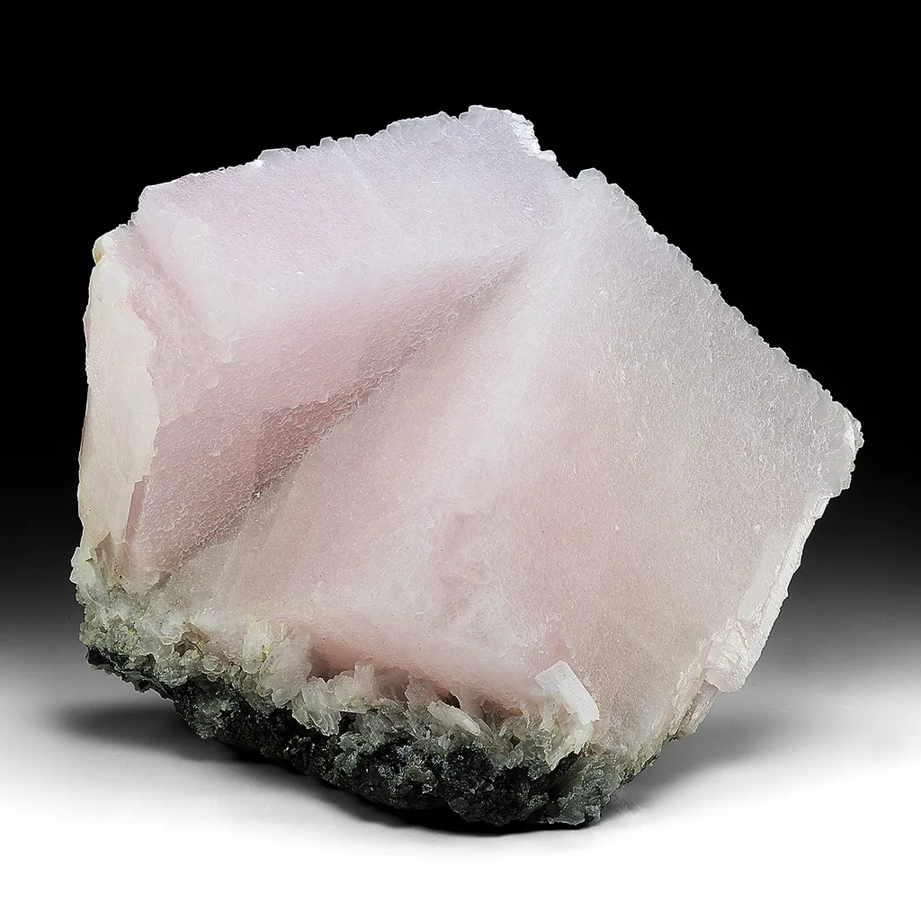 Calcite with Magnetite, Fluorite, Lollingite image