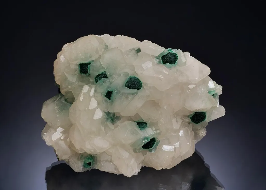 CALCITE with MALACHITE