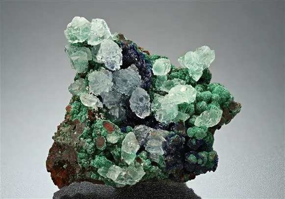 Calcite with Malachite and Azurite image