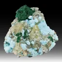 Calcite with Malachite, Chrysocolla - image 1
