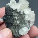 Calcite with Mottramite, Goethite - image 2