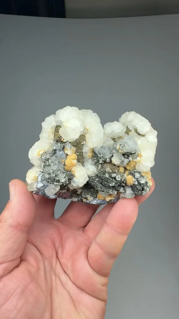Calcite with Pyrite, Galena, Pyrrhotite - image 2