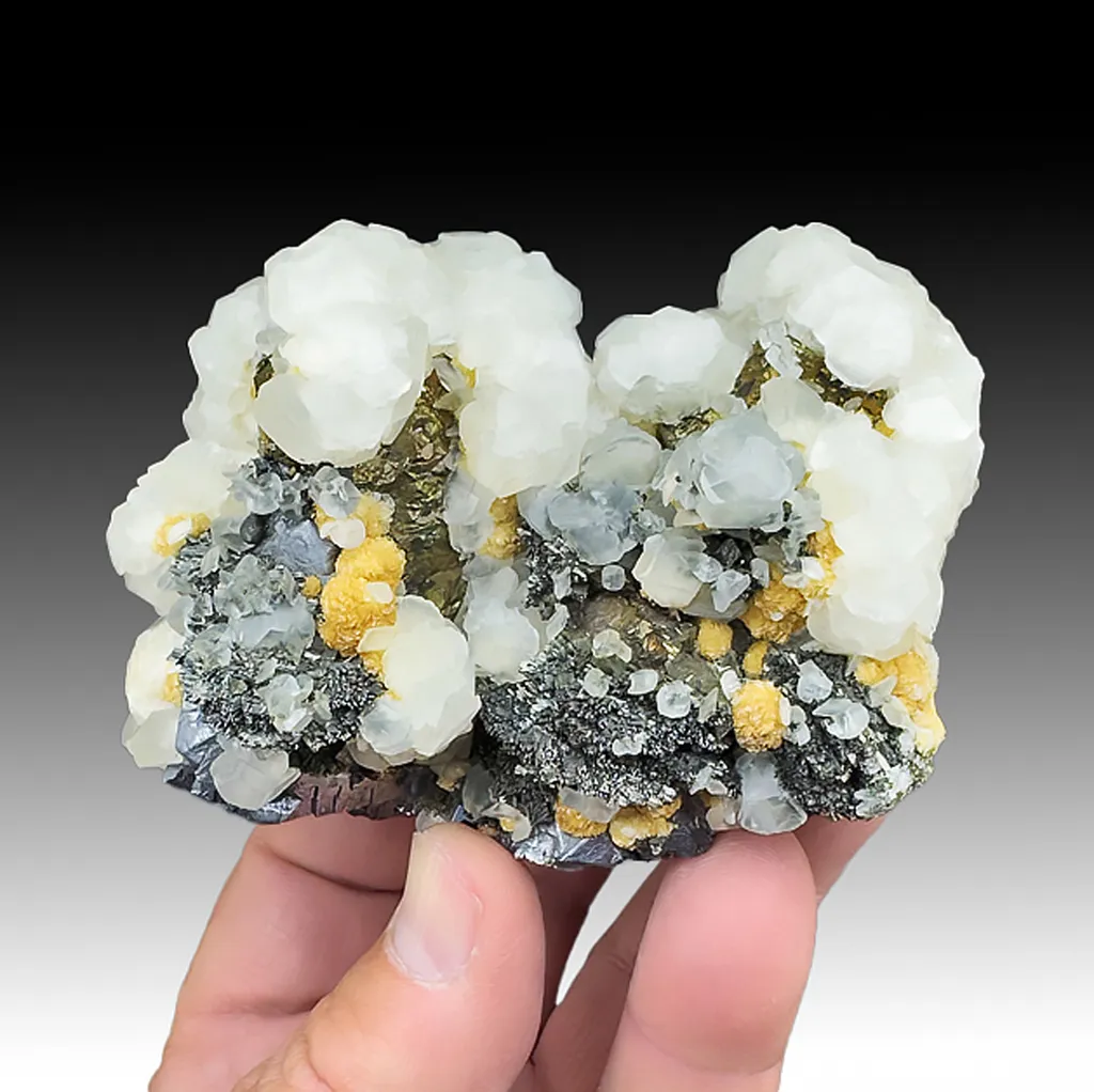 Calcite with Pyrite, Galena, Pyrrhotite image