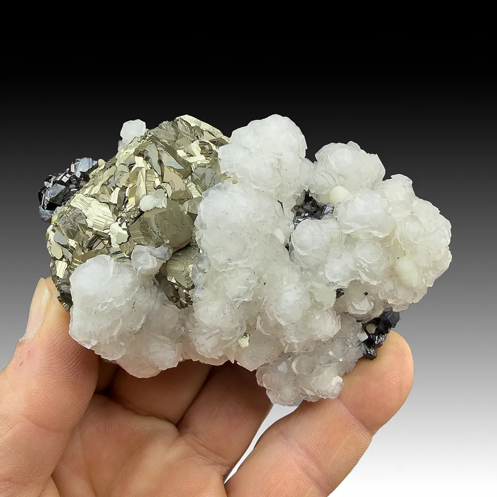 Calcite with Pyrite, Sphalerite