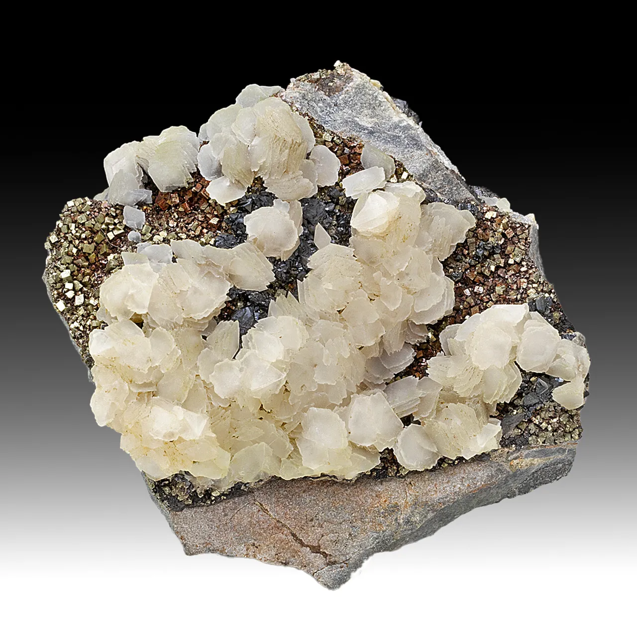 Calcite with Pyrite, Sphalerite - image 1