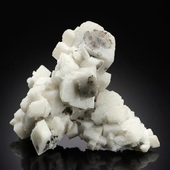 Calcite with Pyrolusite image